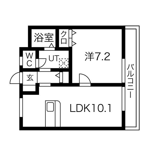 名古屋市瑞穂区堀田通のマンションの間取り