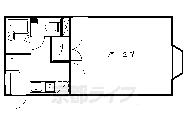 京都市山科区椥辻草海道町のマンションの間取り