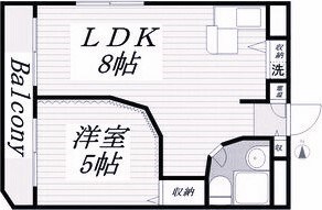 明石市二見町西二見のマンションの間取り