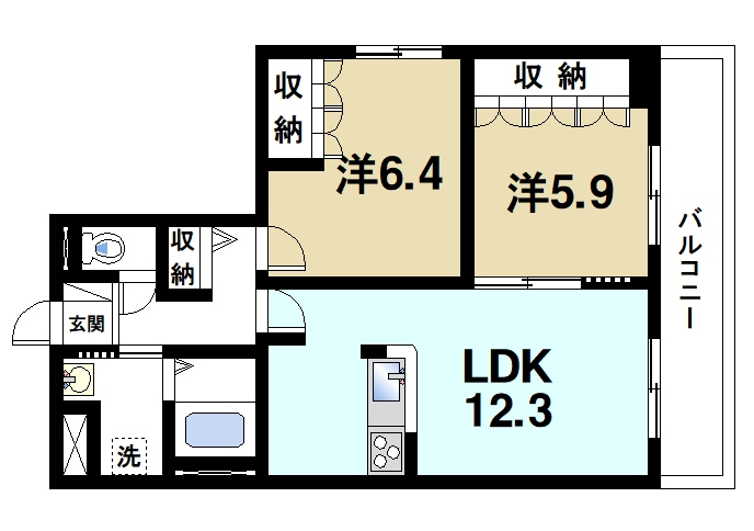 木津川市梅美台のマンションの間取り