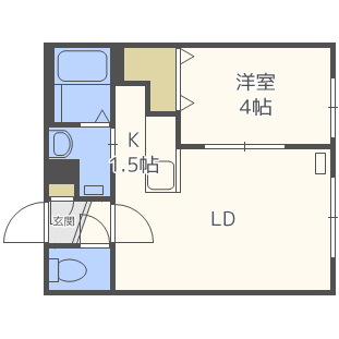 ＴＳＵＢＡＫＩ　ＳＱＵＡＲＥ静修学園前の間取り