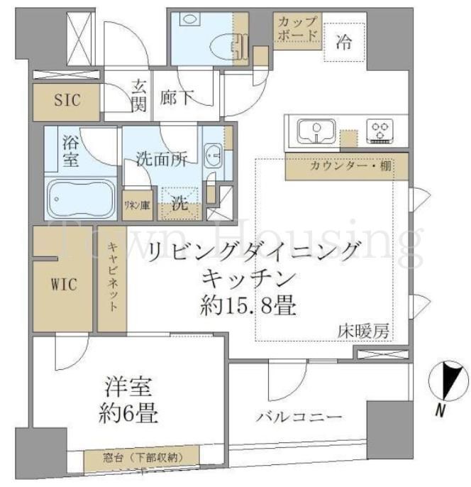 中央区日本橋本町のマンションの間取り