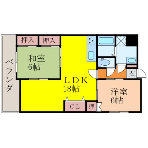 衣山大東ビルの間取り