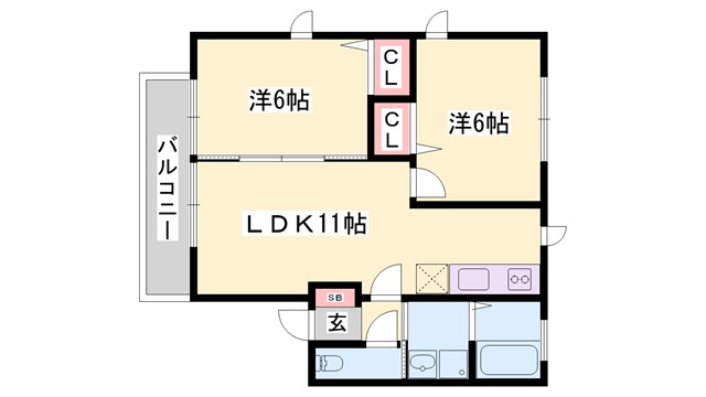 ガーデンハイツ　A棟の間取り