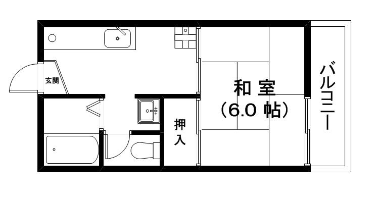 東近江市五個荘河曲町のアパートの間取り