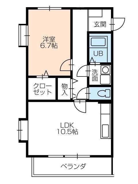 豊川市桜ケ丘町のマンションの間取り