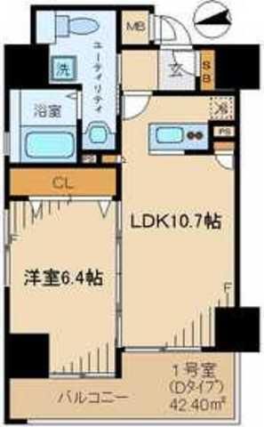 台東区上野のマンションの間取り