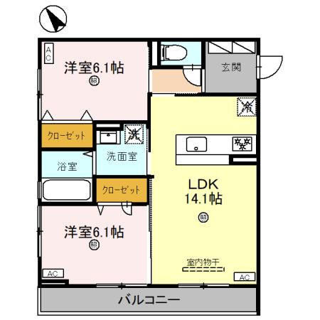 守山市勝部のアパートの間取り