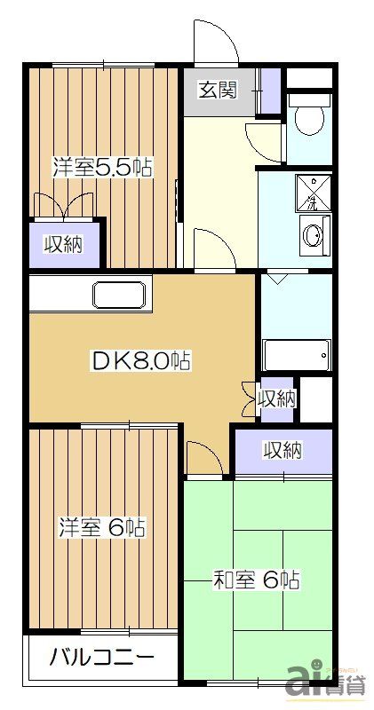 東久留米市柳窪のマンションの間取り