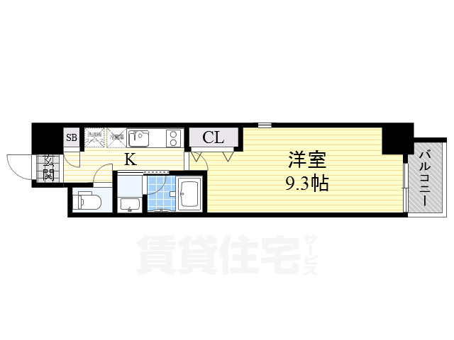 名古屋市昭和区鶴舞のマンションの間取り