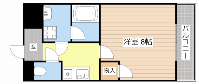 彦根市後三条町のマンションの間取り