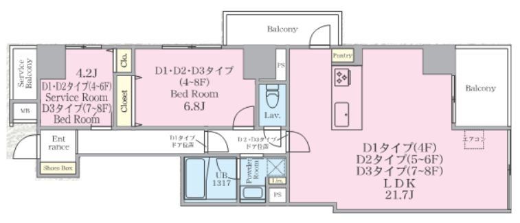 横浜市青葉区榎が丘のマンションの間取り