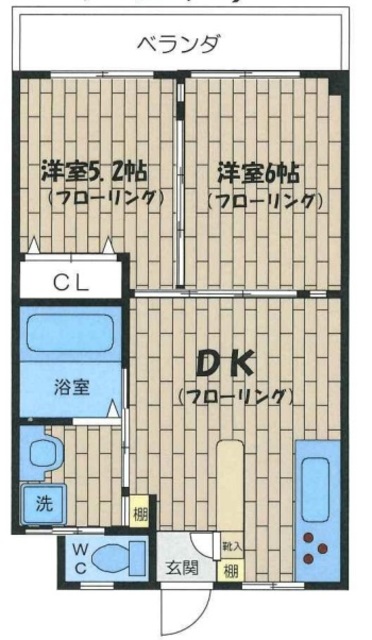 大阪市東淀川区豊里のマンションの間取り