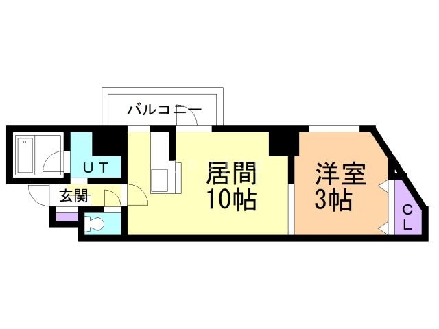 札幌市西区二十四軒三条のマンションの間取り