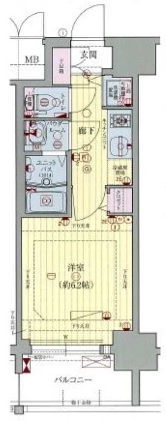 プレサンス玉造駅前ルージュの間取り