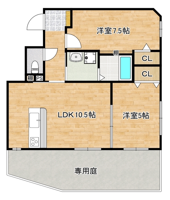 大阪市阿倍野区西田辺町のマンションの間取り