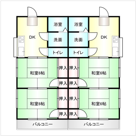 ハイツヤナイの間取り