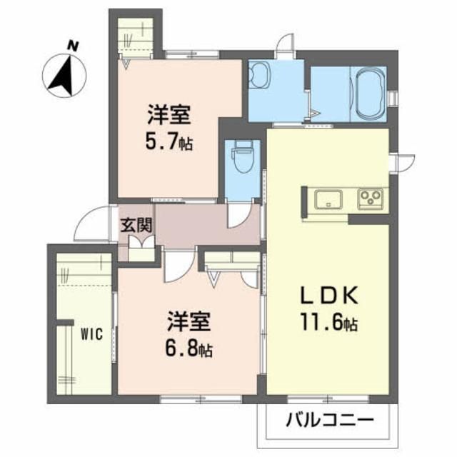 シャーメゾンヴェルジェの間取り