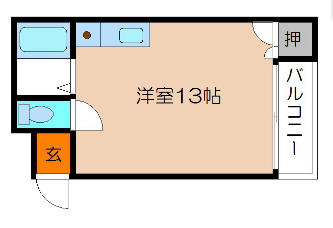 コーポ茶山の間取り