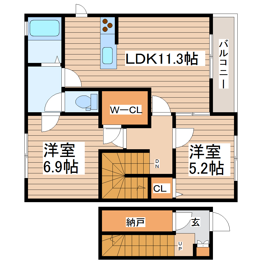 フラウナカヤマの間取り