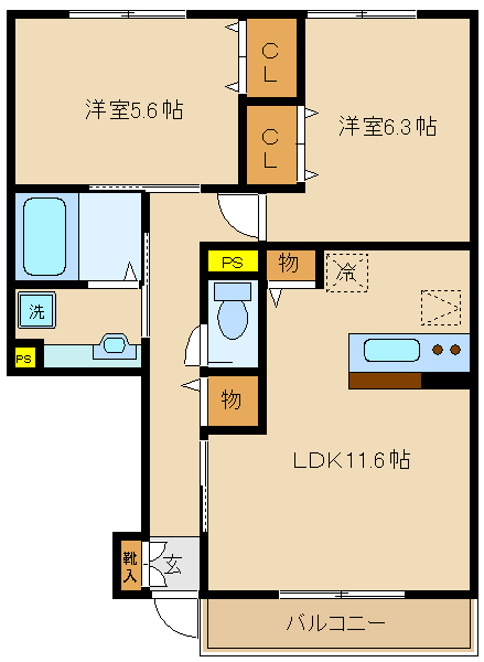 シエルツリーIの間取り