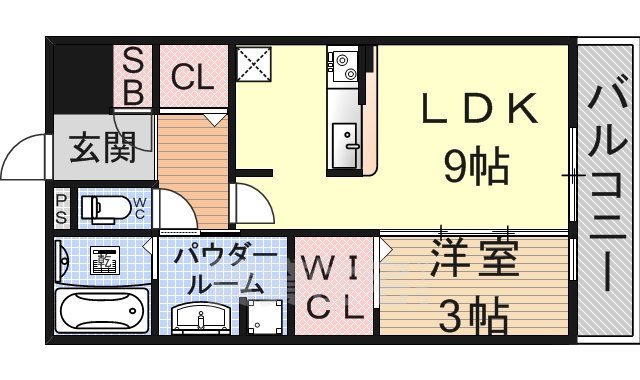 大津市大萱のアパートの間取り