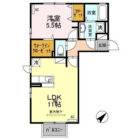 リッツ　ハウス　Ａ棟の間取り