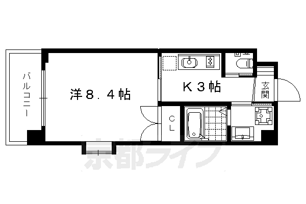 地下鉄烏丸線 北大路駅 徒歩23分 4階建 築13年の間取り写真