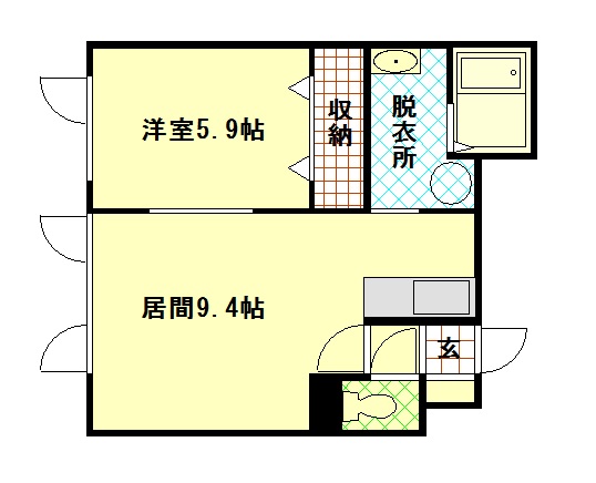 旭川市東光六条のアパートの間取り