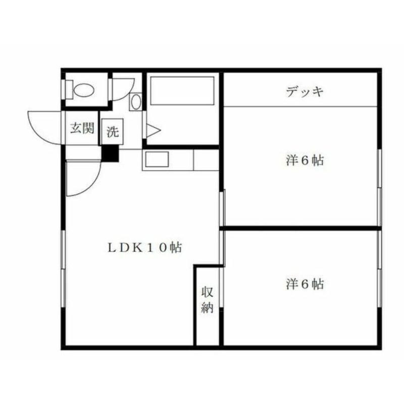 札幌市南区南沢五条のアパートの間取り