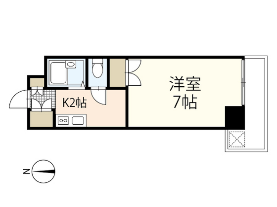 【広島市中区東白島町のマンションの間取り】