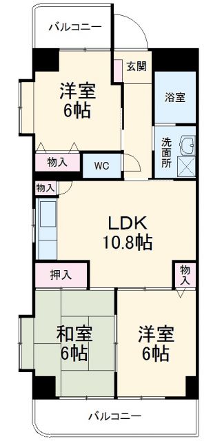 コルビュジェ湘南台の間取り