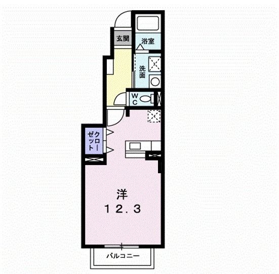 各務原市蘇原申子町のアパートの間取り