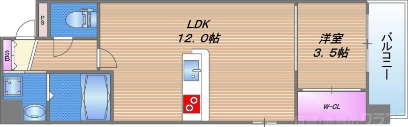 大阪市東成区大今里西のマンションの間取り