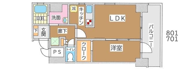 東京都新宿区新宿１（マンション）の賃貸物件の間取り