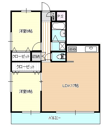 つくば市松代のマンションの間取り