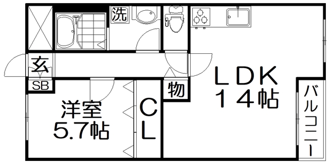 走谷ハイツの間取り