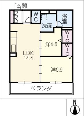 【シャーメゾンステージ茜部本郷の間取り】