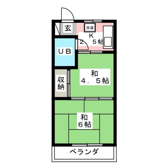 駒の湯アパートの間取り