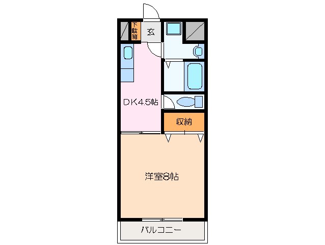 松阪市上川町のマンションの間取り