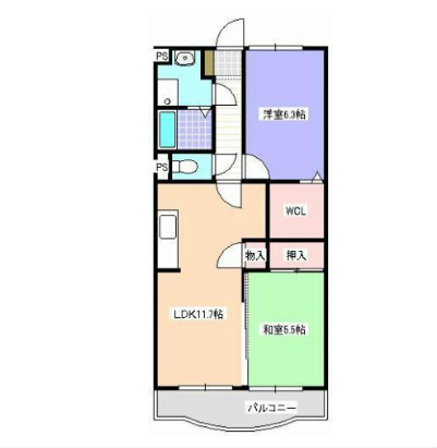 カナメマンション山の手の間取り