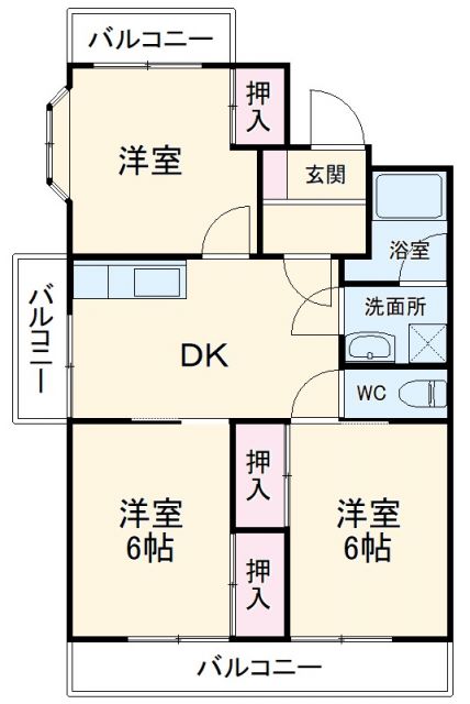 長久手市五合池のマンションの間取り