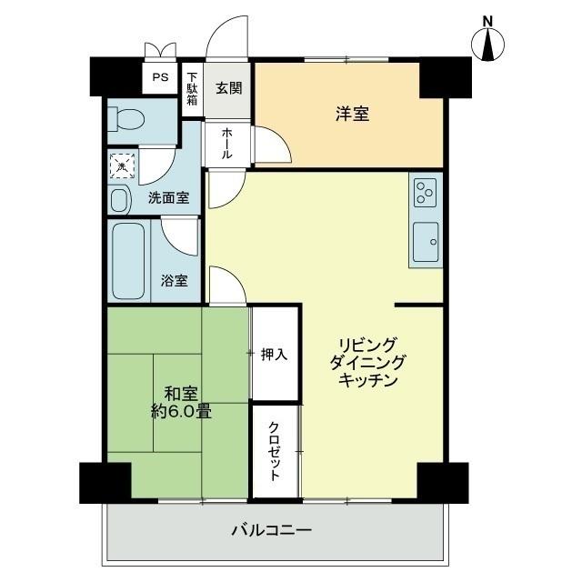 【高松市松島町のマンションの間取り】