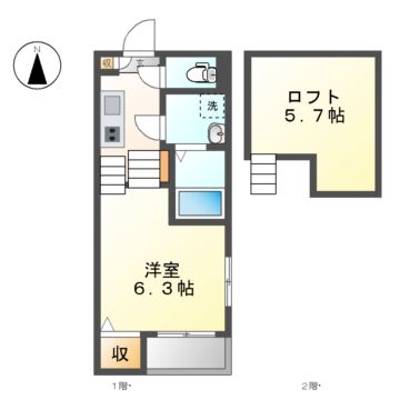 ハーモニーテラス松葉町IIの間取り