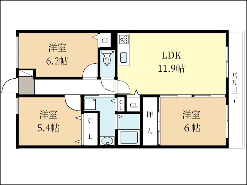 【レシデンシア巨椋の間取り】