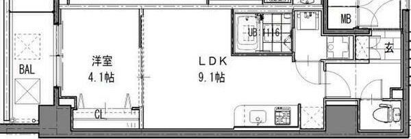 S-RESIDENCE江坂Eminenceの間取り