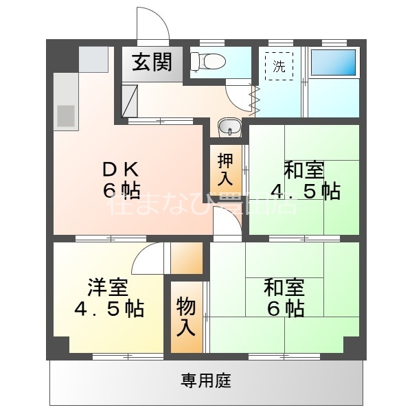 刈谷市恩田町のマンションの間取り