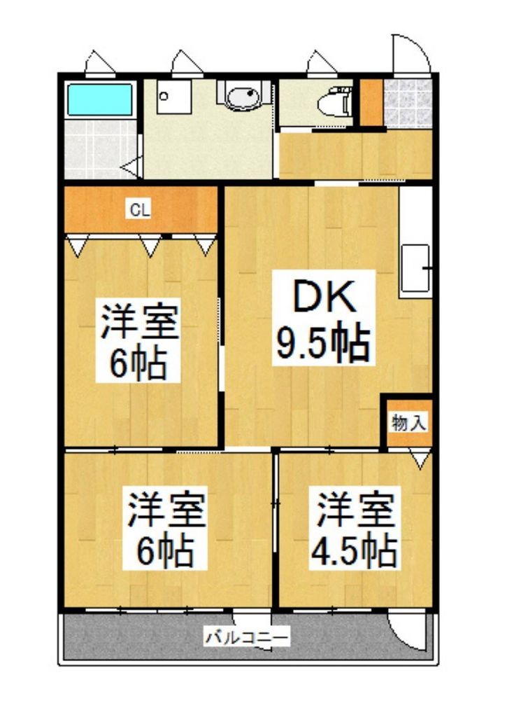 清瀬市下宿のアパートの間取り