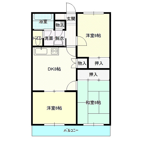 ビバライフ若山の間取り