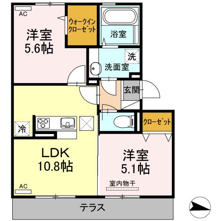 Ｄ・プレヴェイルIIの間取り